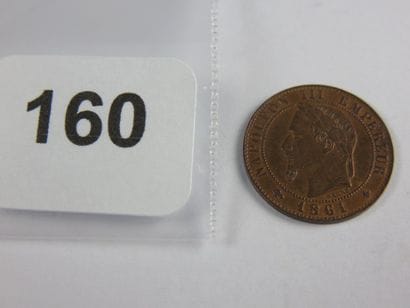Monnaie - France - 1 Centime Napoléon III,...