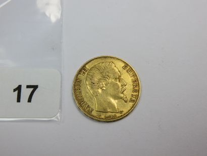 Monnaie or - 20 Francs Napoléon III tête...