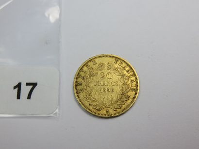 Monnaie or - 20 Francs Napoléon III tête...