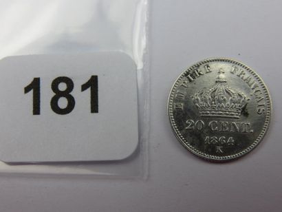 Monnaie - France - 20 Centimes Napoléon III,...