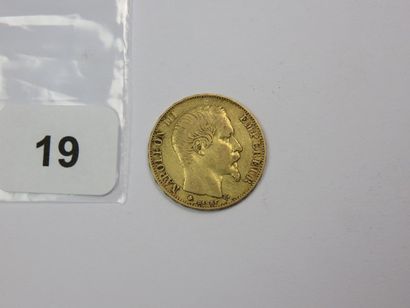 Monnaie or - 20 Francs Napoléon III tête...