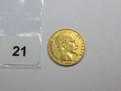 Monnaie or - 20 Francs Napoléon III tête...