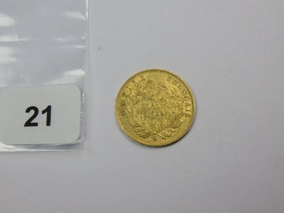 Monnaie or - 20 Francs Napoléon III tête...