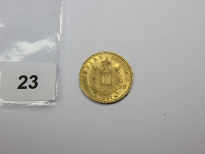 Monnaie or - 20 Francs Napoléon III tête...