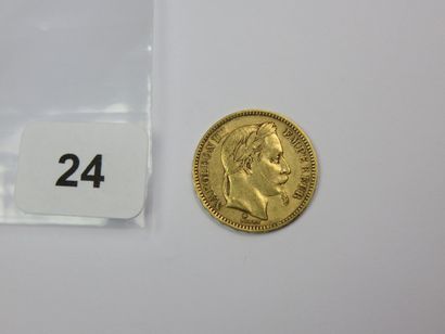 Monnaie or - 20 Francs Napoléon III tête...