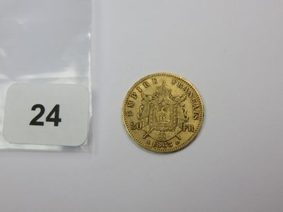 Monnaie or - 20 Francs Napoléon III tête...