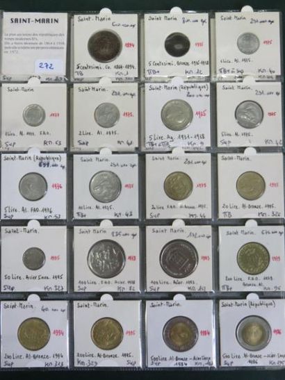 Monnaies - Saint Marin - Collection de 26...
