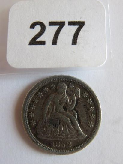 Monnaie - USA - 1 Dime 1852 (argent) TB+...
