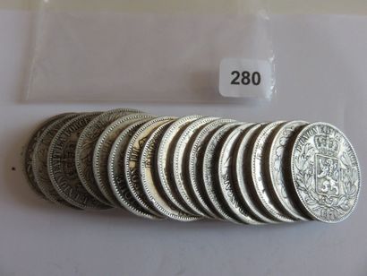 Monnaies - Lot de 17 x Écus de 5 Francs divers...
