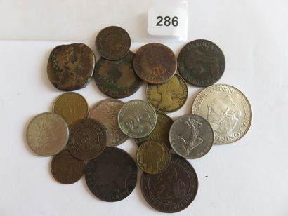 Monnaies - Lot de monnaies diverses, dont...