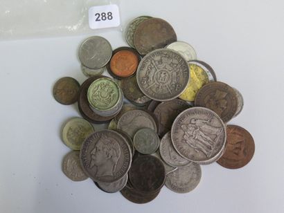 Monnaies - Lot de 60 monnaies diverses, avec...