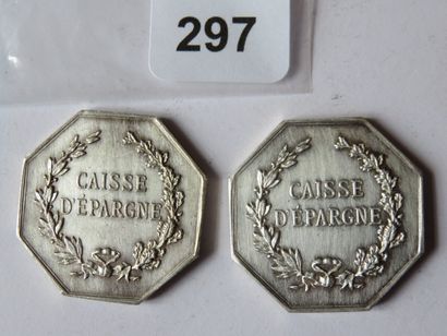Lot de 2 jetons - Caisse d'Épargne de Poitiers...