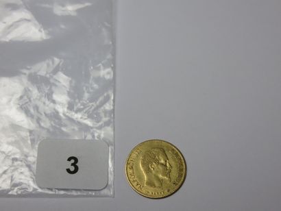 Monnaie or - 10 Francs Napoléon III tête...
