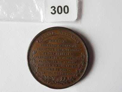 Médaille - J. Silvain Bailly, maire de Paris...