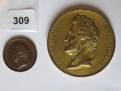 Médailles Louis-Philippe - Lot de 2 médailles,...