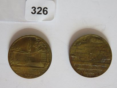 Médailles - Lot de 2 médailles de l'Expossition...