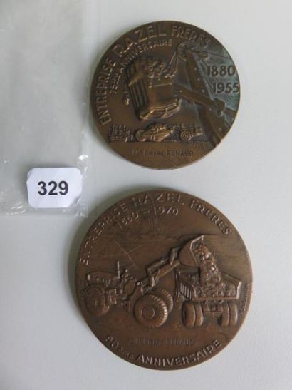 Médailles - Lot de 2 médailles, 75ème et...