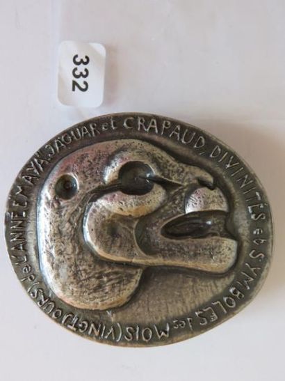Médaille - Jaguar et Crapaud, divinités et...