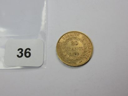 Monnaie or - 20 Francs Génie 1892 A (225...