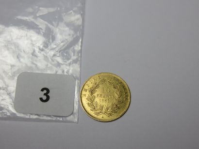 Monnaie or - 10 Francs Napoléon III tête...