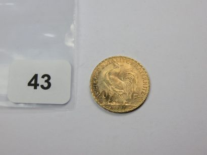 Monnaie or - 20 Francs Coq 1907 SUP