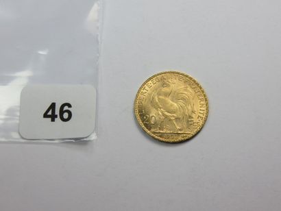 Monnaie or - 20 Francs Coq 1908 SUP