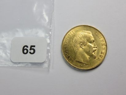 Monnaie or - 50 Francs Napoléon III tête...