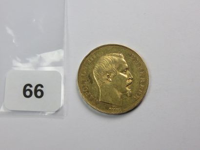 Monnaie or - 50 Francs Napoléon III tête...