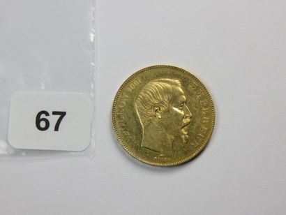 Monnaie or - 50 Francs Napoléon III tête...