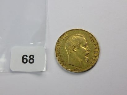 Monnaie or - 50 Francs Napoléon III tête...