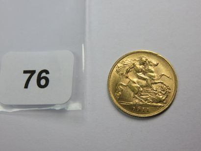 Monnaie or - Grande-Bretagne - 1/2 souverain...
