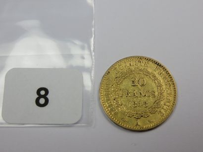 Monnaie or - 20 Francs Génie, seconde république...