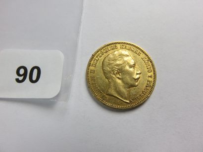 Monnaie or - Prusse - 20 Mark Guillaume II...