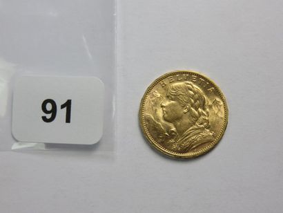 Monnaie or - Suisse - 20 Francs 1913 B T...