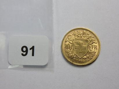 Monnaie or - Suisse - 20 Francs 1913 B T...