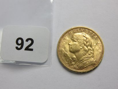 Monnaie or - Suisse - 20 Francs 1930 B T...