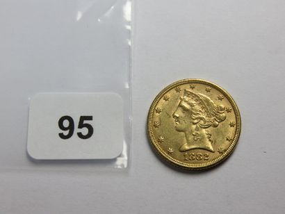 Monnaie or - USA - 5 Dollars Liberty 1882...