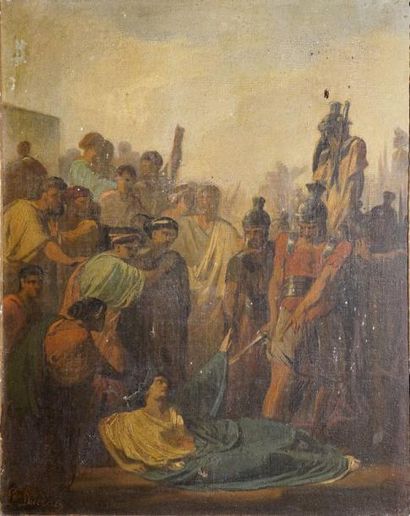 DUVEAU LOUIS, 1818-1867
SCENE DE L'HISTOIRE...