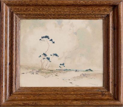 GUÉRIN Ernest, 1887-1952
DUNES, BRETAGNE
aquarelle...