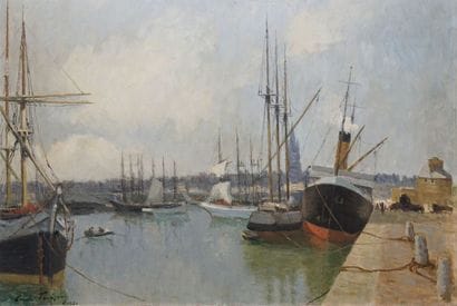 TURPIN PAUL, 1868-1960
VOILIERS AU PORT,...