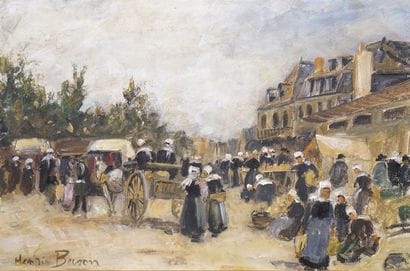 BURON HENRI, XXe
MARCHE EN BRETAGNE
peinture...