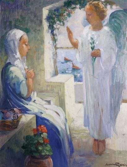 GARIN Louis, 1888-1959
MODERNE ANNONCIATION
huile...