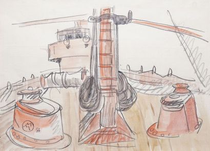 MÉHEUT Mathurin, 1882-1958
SUR LE PONT, 1954...