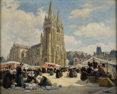 BARNOIN Henri, 1882-1940
MARCHE A QUIMPER...