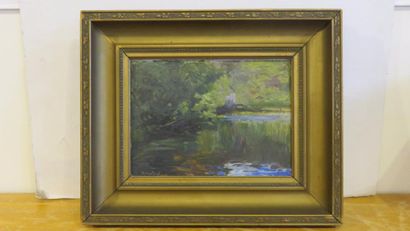 OSTERLIND ALLAN, 1855-1938
BORD D'ETANG
huile...