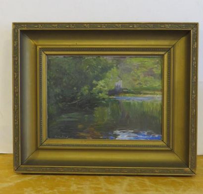 OSTERLIND ALLAN, 1855-1938
BORD D'ETANG
huile...