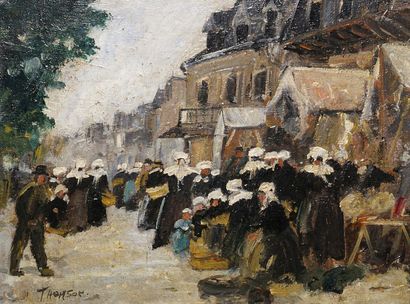 THOMSON, XXE SIECLE
MARCHE A CONCARNEAU
huile...