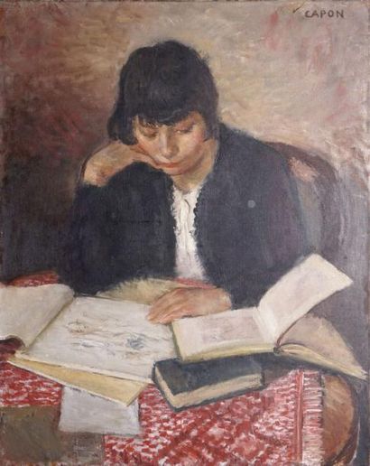 CAPON Georges, 1890-1980
LA LISEUSE
huile...