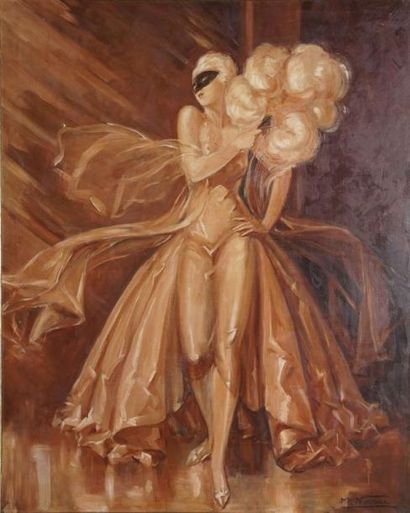 NORSAC M., XXE SIECLE
BAL MASQUE
huile sur...