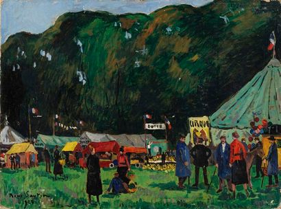 SAUTIN Réne, 1881-1968
LA FETE A PONT-AUDEMER...